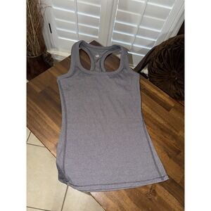 Alo Grey Gray Tank Top Racer Back Built In Sport Bra Sz XS